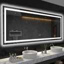 LOAAO 72X36 LED Bathroom Mirror with Lights, Anti-Fog, Dimmable, Backlit + Front Lit, Lighted Bathroom Vanity Mirror for Wall, Memory Function, Tempered Glass, ETL Listed
