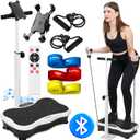 Lunix LX18 Vibration Plate Exercise Machine with Handles & Magnetic Acupoints, Power Platform for Lymphatic Drainage, Full Body Workout Home Fitness Equipment with Phone Holder