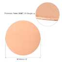uxcell Pure Copper Sheet, 6" x 0.04" 18 Gauge T2 Copper Metal Round Plate for Crafts, Electrical Repairs