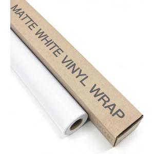 Matte White Car Vinyl Wrap Roll for Cars, 10ft x 5ft Vinyl Wrap Film for Cars Body Protection, Scratch Resistance with Air Release Technology (Matte White)
