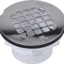 Oatey 42097 101 PS PVC-Solvent Weld Shower Drain with Stainless Steel Strainer, 2-Inch