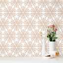 CiCiwind 17.3"197" Geometric Wallpaper Peel and Stick Wallpaper Removable Self Adhesive Kitchen Wall Paper White and Rose Gold Modern Contact Paper for Bedroom Bathroom Walls