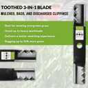 Set of 3 High-Lift Mulching Mower Blades 16.65" Replacement for Kubota K5583-34350, Fits 48" Deck Z723 Z724 Z412KW RCK48P Models, 1-1/8" Circle Center Hole