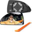 Compatible with Chevy Impala Driver Side Mirror 2006-2013, Chevrolet Impala Limited 2014-2016 - Left Side Mirrors Replacement Glass with Backing Plate, Power Heated