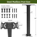 KOMOHOM 43" Mailbox Post with Mounting Bracket, Black In-Ground Mounting Post for Use with Mailbox, Compatible with Mail Boss, Architectural MAILBOXES, Gibraltar, hykolity, ShoppingOnBed, adoorn