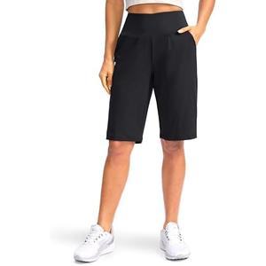G Gradual Women's 12" Bermuda Long Shorts with Pockets High Waisted Stretch Knee Length Shorts for Women Summer Walking, Medium