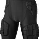 5-Pad Football Compression Girdle/Shorts, Football Padded Shorts, Football Girdle Hip and Thigh Protector (Medium)