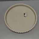 OAKOA Decorative Tray for Decor - Coffee Table Tray for Living Room - Round Tray for Home Decor - Coffee Table Decor Centerpiece - Modern Minimalist Centerpiece (Beige Resin)