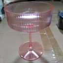 LIYH 20Pcs Pink Plastic Coupe Glasses, 10 Oz Martini Glasses For Parties
Disposable Ribbed Cocktail Cups & Champagne Tower Stemware, Detachable 3-Piece Design For Weddings, Bars, Banquets