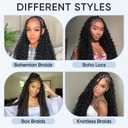 Human Braiding Hair for Boho Braids,150g 14 Inch 3 Bundles Ombre Deep Water Wave Bulk Boho Curly Human Hair Bundle for Braiding,1b/30 Highlight No Weft Wet and Wavy Knotless Braiding Hair Extensions