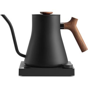 Fellow Stagg EKG Pro Electric Gooseneck Kettle - Pour-Over Coffee and Tea, Quick Heating, Precise Temperature Control, Scheduling, Built-in Brew Timer, Matte Black with Walnut Wood Handle, 0.9 Liter