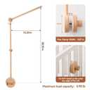 JETMHH Baby Crib Mobile Arm Wooden Holder 30 inch Beech Hangers with Rotating Music Box Nursery Decor Attachment Safe Anti Slip Set