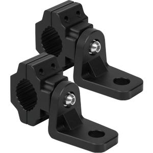 Whip Light Mounts for ATV, Quad Light Mounts Fit 0.875", 1", 1.125" Rack Bars and Bandlebars, Adjustable Mount Made of Alloy Aluminum, Easy Installation (2 pcs Black)