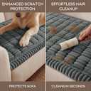 decorUhome Fuzzy Pet Couch Cover for Dogs, Non-Slip Sofa Covers for Sofa Couch Arm, Soft Thick Furniture Couch Protector, Washable Sofa Slipcovers, Dark Grey, 27.6" x 27.6"