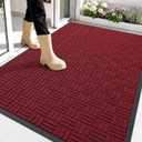 OLANLY Front Door Mat Outside Entrance 59x34, Heavy-Duty Rubber Doormat