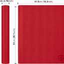 16 Pocket Toploader Binder,Holds 640 3x4 Toploader Hard Cases,Sleeves Card Collection Binder,20 Double Sided Pages,Compatible with Trading & Sports Holder(Red)