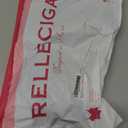 RELLECIGA Women's High Waisted Swim Skirt Built-in Brief Tummy Control Bathing Suit Bottoms with Drawstring (Large, White)