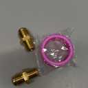2 PCS Brass Tube Fitting, Half Union Gas Adapter 3/8" Flare x 1/4" NPT Male Pipe Connector