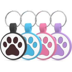 QR Code Cat Tag, Modifiable Pet Online Profile, Multiple Emergency Contact, Scannable QR Code, Instant Location Email Alert (Small Breeds - 1", Black & Blue & Rose & Purple)