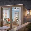 Kichler Beacon Square 14.25" Outdoor Wall Light in Olde Bronze®, 1-Light Exterior Wall Sconce with with Clear Hammered Glass, (14.25" H x 8" W), 49830OZ