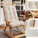 Indoor Adirondack Chair Cushion with Non-Slip Bottom Strap, Comfortable Seat Pad for Indoor Rocking Chairs and Adirondack Furniture (Indoor Beige)