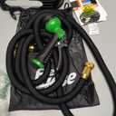 Flexi Hose PLUS with 8 Function Nozzle Expandable Garden Hose, Lightweight & No-Kink Flexible Garden Hose, 3/4 inch Solid Brass Fittings and Double Latex Core, 25 ft Black