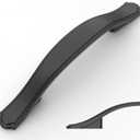 Asidrama 10 Pack 3 Inch(76mm) Matte Black Kitchen Cabinet Handles Cabinet Pulls Kitchen Cabinet Hardware for Cupboard Drawer Pulls (3" Hole Center)