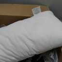 Creative Co-Op Woven Wool Shag Lumbar Pillow with Love Design, Black and Cream, 24 inches x 14 inches x 14 inches