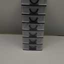 Rempry Mini Plastic Drawers Organizer, 7.1"cx5.1"x13.2" Small Storage Drawers Containers with 7 Clear Drawer Units, Black