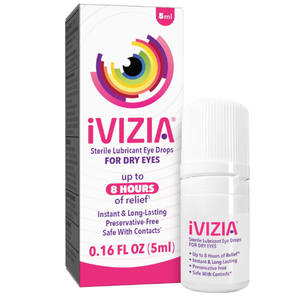 iVIZIA Sterile Lubricant Eye Drops for Dry Eyes, Preservative-Free, Moisturizing, Dry Eye Relief, Contact Lens Friendly, 0.16 fl oz Bottle, Best Before 02/2027