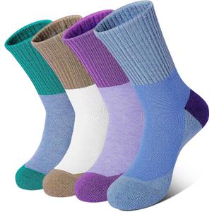 4 Paris Wool Warm Merino Socks for Women,wool Hiking Crew Socks, Winter Warm Socks