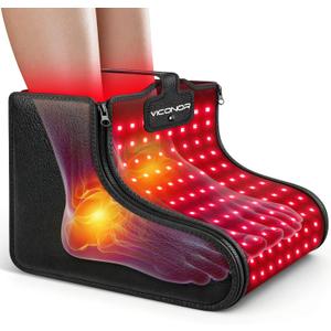 Viconor Red Light Therapy for Feet, Red Light Therapy Shoe Wraps for Feet and Ankle Neuropathy Relief - Portable Infrared Light Therapy Device for Foot & Ankle, Zipper Removable Adjustable Timer