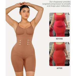 FeelinGirl Shapewear Bodysuit Tummy Control Seamless Sculpting Hip Enhancer Body Shaper for Women, XL