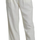 SANDY & SID Womens Pants Linen Crop High Rise *Small Size* Straight Leg Trousers Fabric Belt Business Office Work Casual Wear XS