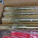 4 Pack Gold Stanchions and Velvet Ropes Set, Stainless Steel Crowd Control Barriers, 3Pcs Red Carpet Ropes and Poles for Party Supplies,Photobooth Accessories, Prom,Birthday,Business,Wedding, Museums