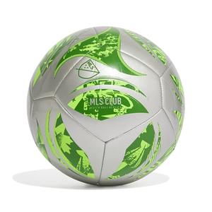 Adidas MLS Club Soccer Ball, Silver Metallic/Green