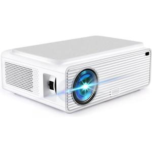 Full HD Projector, Native Resolution 1920x1080p Video Beam with 5G WiFi, Support iOS/Android Mac Sync Screen, 300" Display for Movie Games, Compatible with HDMI, VGA, USB, PC, DVD Device