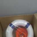 20/28 inch Foam Life Preserver Ring with 98.4 ft Floating Lifesaving Rope, Throwable Flotation Device, for Boat Safety Equipment
