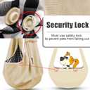 Tomkas Small Dog Sling Carrier - Zipper Pocket & Adjustable Strap & Zip Pocket - for 3-10 lbs Pets (Cream, M - Classic Pocket & Classic Strap)