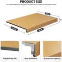 5 Tier PVC Wire Shelf Covers Faux Wood Grain Wire Rack Covers for Shelves, Shelf Liners for Pantry, Closet, Bathroom & Kitchen, Waterproof Scratch Resistant Easy Install, 24"12",Original Wood