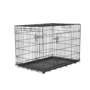 PRIVATE BRAND UNBRANDED Large Black Collapsable Pet Crate 125x9x76cm