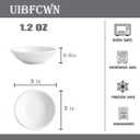 UIBFCWN 60 Pack Soy Sauce Dish 3inch Ceramic Dipping Bowls Bulk, 1.2 Oz White Dipping Sauce Bowls/Dishes, Small Dipping Sauce Cups for Sushi Ketchup Olive Oil Appetizer