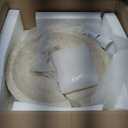 Natural Tan Travertine Vessel Sink  Modern Rustic Chiseled Round Bowl Bathroom Sink  Hand-Carved Marble  Real Stone Basin