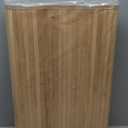 Gueevin Corner Bamboo Laundry Hamper with Lid and Removable Liner Corner Bamboo Laundry Basket with Handle Washing Clothes Basket Storage Bin for Bedroom Bathroom (Carbon,Vertical Slatted)