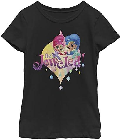 Nickelodeon Shimmer and Shine Be Jeweled Girls Short Sleeve Tee Shirt, XS Nickelodeon Shimmer and Shine Be Jeweled Girls Short Sleeve Tee Shirt, XS