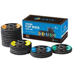 S SATC 20PCS Flap Discs 4 1/2 for Angle Grinder 40/60/80/120 Grit Flap Disc High-Density Bevel Type Angle Grinder Sanding Disc Abrasive Flap Disk #29