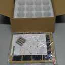 Ruckae 12 Pack 2 OZ Shot Glasses Set with Pallets Heavy Base Clear Square Shot Glasses Bulk for Vodka Tequila Whiskey Liquor (Transparent with Tray)