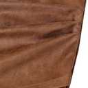 SOFIA'S CHOICE Women Faux Suede Skirt High Waist Ruched Asymmetrical Bodycon Mini Skirt Bronze Medium (Brown, M)