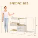BBLIKE Diaper Caddy Organizer with Hanging Rack - 3 Tier Rolling Utility Cart with Drawers and Dividers for Baby Bottle Storage - Bedside Cart for Changing Station, Crib, Nursery, Bedroom, Beige, 48.8"*11.81"*31.5"