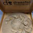 dressfan Fascinator Hats for Women,Linen Vintage Feather Headwear for Derby/Church/Wedding/Cocktail/Tea Party (Brown)